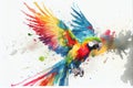 Colorful Macaw parrot bird illustration Royalty Free Stock Photo