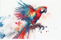 Colorful Macaw parrot bird illustration