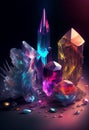 Colorful magic crystals