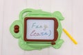 Colorful magnetic erasable tablet for preschool education Royalty Free Stock Photo