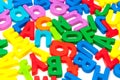 Colorful magnetic letters Royalty Free Stock Photo