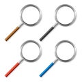 Colorful Magnifying Glass Zoom Tool. Vector Royalty Free Stock Photo