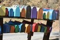 Colorful Mailbox`s in rural Colorado.