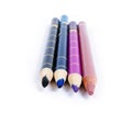 Colorful make up pencils on the white Royalty Free Stock Photo
