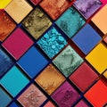Colorful Makeup Palette with Various Shades Royalty Free Stock Photo