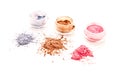 Colorful makeup powder set Royalty Free Stock Photo