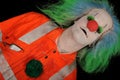 Colorful male clown