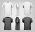 Colorful male t-shirts. Design template.