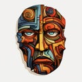 Modern Abstract Face Design With Geometric Patterns