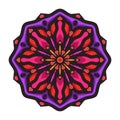 Colorful mandala art with floral motifs element. Mandala floral design Royalty Free Stock Photo