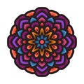 Colorful mandala art with floral motifs element. Mandala element design Royalty Free Stock Photo