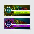 Colorful mandala banner ornament template