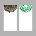 Colorful mandala blank banner template background concept