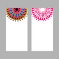 Colorful mandala blank banner template background vector