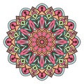 Colorful mandala deisgn with warm colors Royalty Free Stock Photo