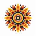 Colorful Mandala Design With Culturally Diverse Elements