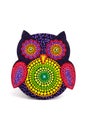 Colorful mandala owl