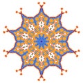 Colorful mandala on the white background.