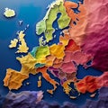 A colorful map of Europe is a geographical representation that encapsulates the rich tapestry of nations