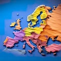 A colorful map of Europe is a geographical representation that encapsulates the rich tapestry of nations