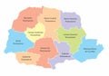 Parana State regions map