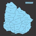 Uruguay regions map