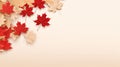 Colorful maple leaves. Autumn background. Canada Day. Generative AI Royalty Free Stock Photo