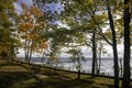 Maple trees along Lake Superior shore line in Michigan Upper Peninsula. Royalty Free Stock Photo