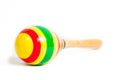 Colorful maracas on white background