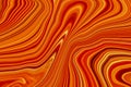 Colorful marble surface. Orange marble pattern of the blend of curves. Abstract pattern