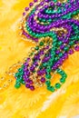 Colorful Mardi Gras beads Royalty Free Stock Photo