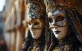 Colorful Mardi gras carnival masks. Traditional Venice festival Royalty Free Stock Photo