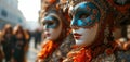 Colorful Mardi gras carnival masks. Traditional Venice festival Royalty Free Stock Photo