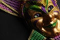 Colorful Mardi Gras mask with creepy eyes Royalty Free Stock Photo