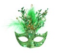 Colorful Mardi Gras mask isolated on white Royalty Free Stock Photo