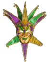 Colorful Mardi Gras mask on white Royalty Free Stock Photo