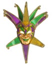 Colorful Mardi Gras mask on white