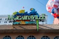 Colorful Margaritaville sign over the Atlantic City, New Jersey boardwalk Royalty Free Stock Photo