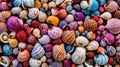 colorful marine shells background