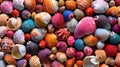 colorful marine shells background