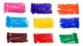 Colorful marker stains set