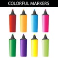 Colorful markers Royalty Free Stock Photo