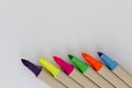 Colorful markers, highlighter markers on white background. Copy space. Back to school Royalty Free Stock Photo