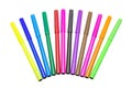 Colorful markers pens Multicolored Felt Pens Royalty Free Stock Photo