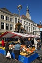 Colorful market in the Dutch city Breda, Netherlan Royalty Free Stock Photo