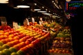 Colorful market with fresh vegetable and fruits Royalty Free Stock Photo