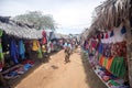 Colorful marketplaces on the main road, near Antsohihy, Madagascar