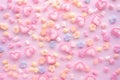 Colorful marshmallow.Party and celebration.decorative background texture.Flat lay Royalty Free Stock Photo