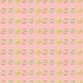 Colorful marshmallow pattern in the form of a shell on a pink background Royalty Free Stock Photo