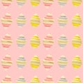 Colorful marshmallow pattern in the form of a shell on a pink background Royalty Free Stock Photo